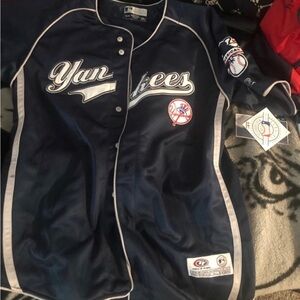 Kids Yankees Navy Blue Baseball Jersey
